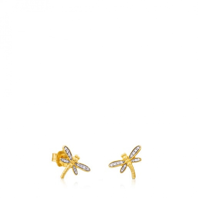 Tous Bera Small Women\'s Earrings 18k Gold | EBQ243618 | Usa