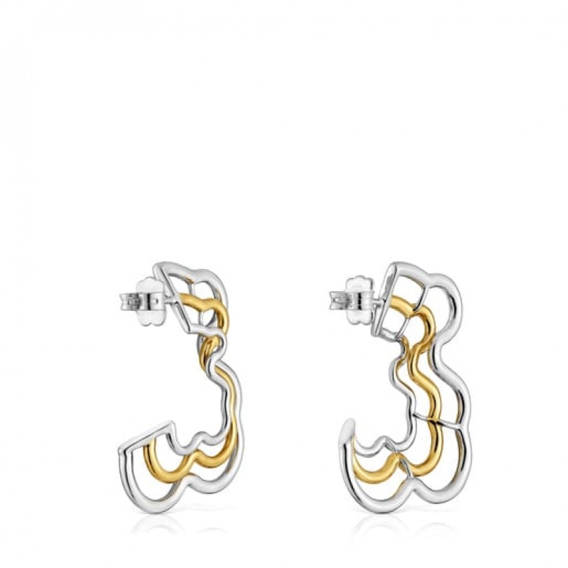 Tous Bickie Hoop Women's Earrings 18k Gold | GYL803164 | Usa