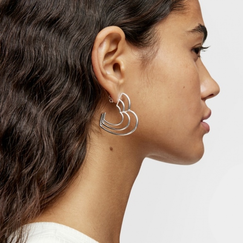 Tous Bickie Hoop Women's Earrings Silver | XRN854621 | Usa