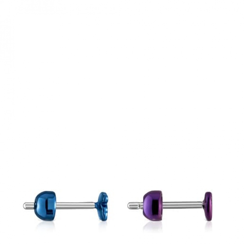 Tous Bickie Small Women's Earrings Purple Blue | CDA548390 | Usa