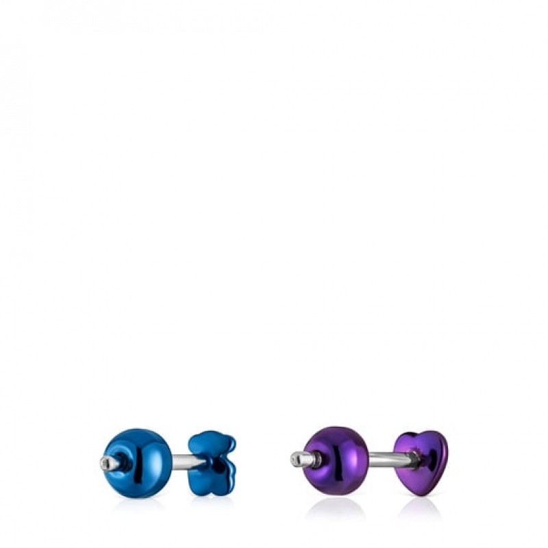 Tous Bickie Small Women's Earrings Purple Blue | CDA548390 | Usa