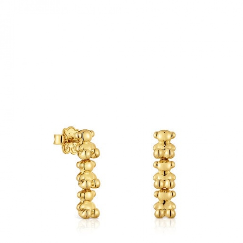 Tous Bold Bear Long Women\'s Earrings 18k Gold | MQG765841 | Usa