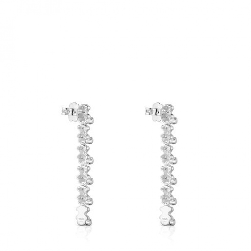 Tous Bold Bear Long Women's Earrings Silver | UXC052697 | Usa