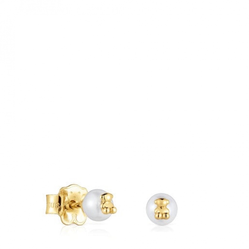 Tous Bold Bear Small Women\'s Earrings 18k Gold | JBZ871560 | Usa