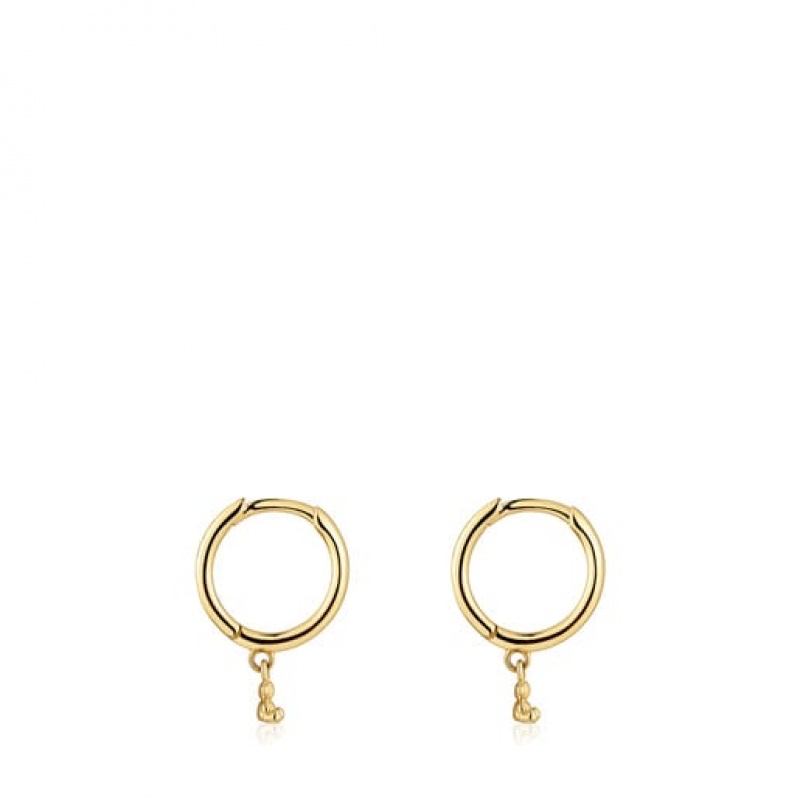 Tous Bold Bear Small Women's Earrings 18k Gold | DVQ359107 | Usa