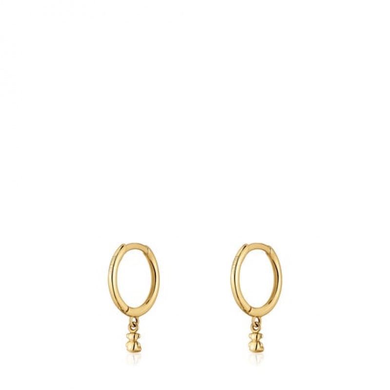 Tous Bold Bear Small Women's Earrings 18k Gold | DVQ359107 | Usa