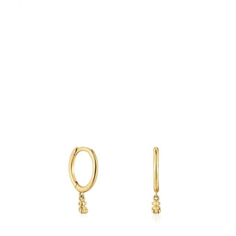 Tous Bold Bear Small Women\'s Earrings 18k Gold | DVQ359107 | Usa