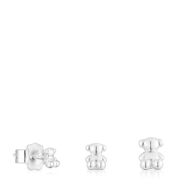 Tous Bold Bear Small Women\'s Earrings Silver | OKA147985 | Usa