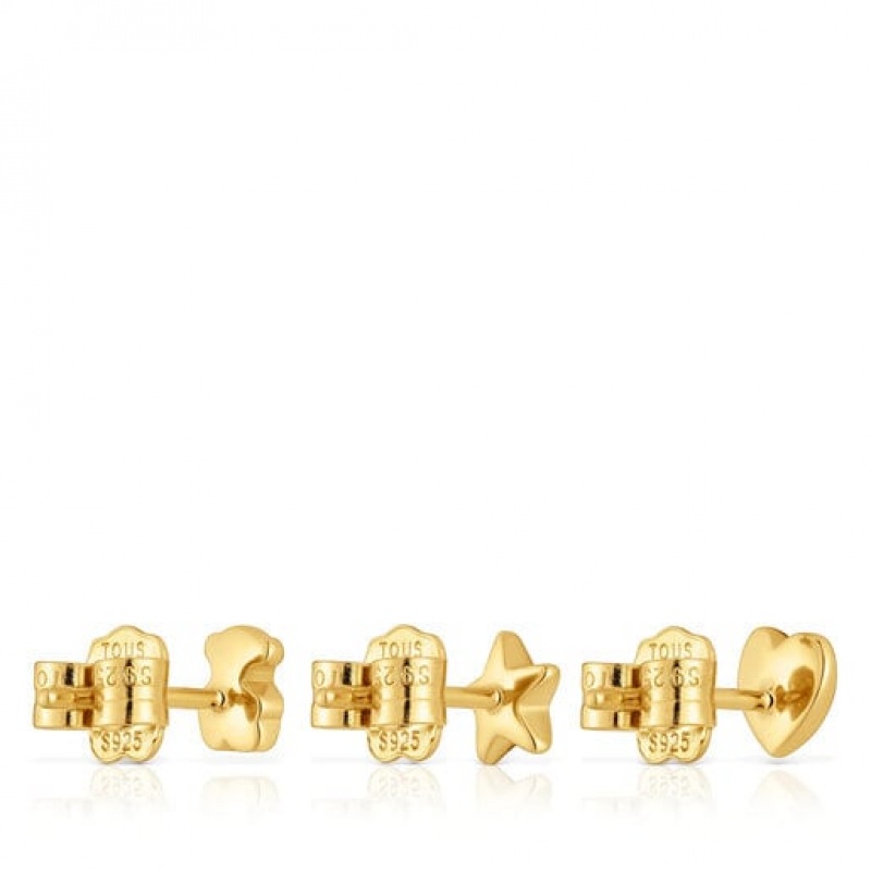 Tous Bold Motif Small Women's Earrings 18k Gold | GLM842639 | Usa