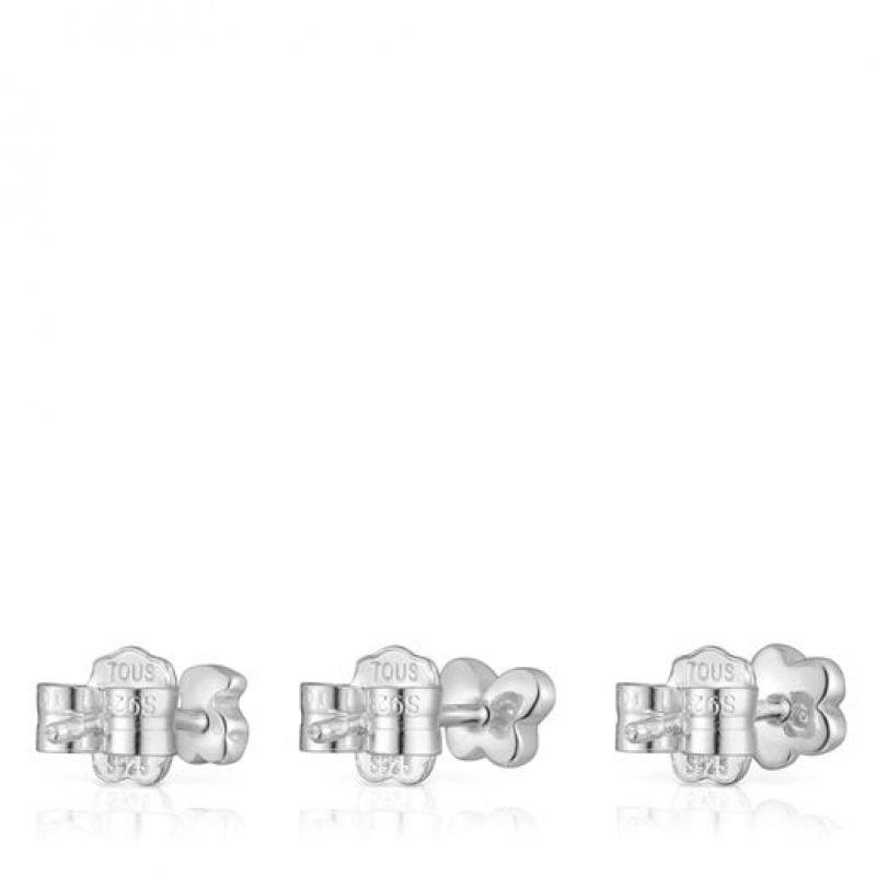 Tous Bold Motif Small Women's Earrings Silver | SOK327180 | Usa