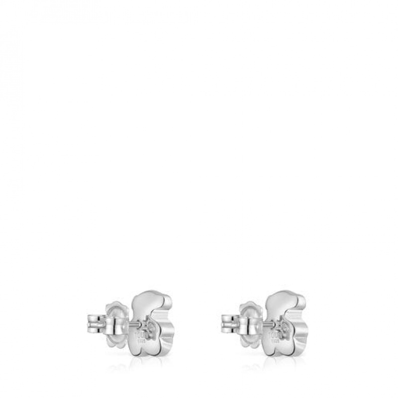 Tous Bold Motif Small Women's Earrings Silver | FAZ759248 | Usa