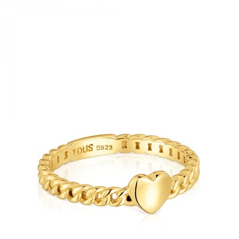 Tous Bold Motif Small Women's Rings 18k Gold | THQ968475 | Usa