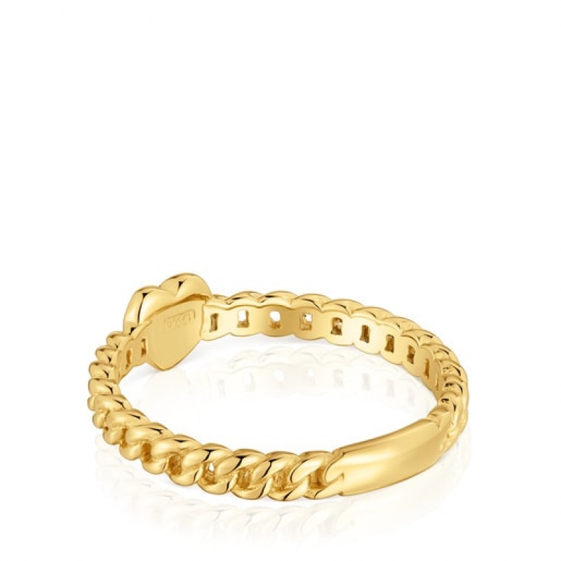 Tous Bold Motif Small Women's Rings 18k Gold | THQ968475 | Usa