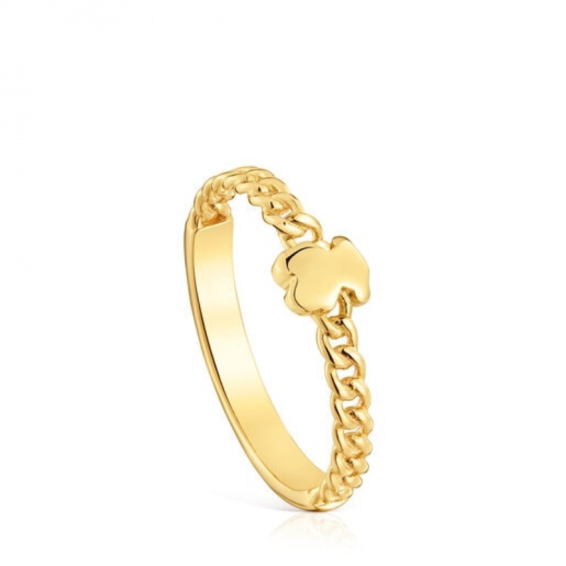 Tous Bold Motif Small Women\'s Rings 18k Gold | FHE479082 | Usa