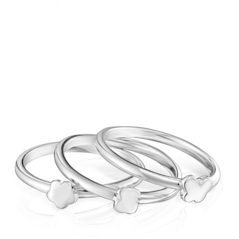 Tous Bold Motif Small Women's Rings Silver | EWZ236871 | Usa