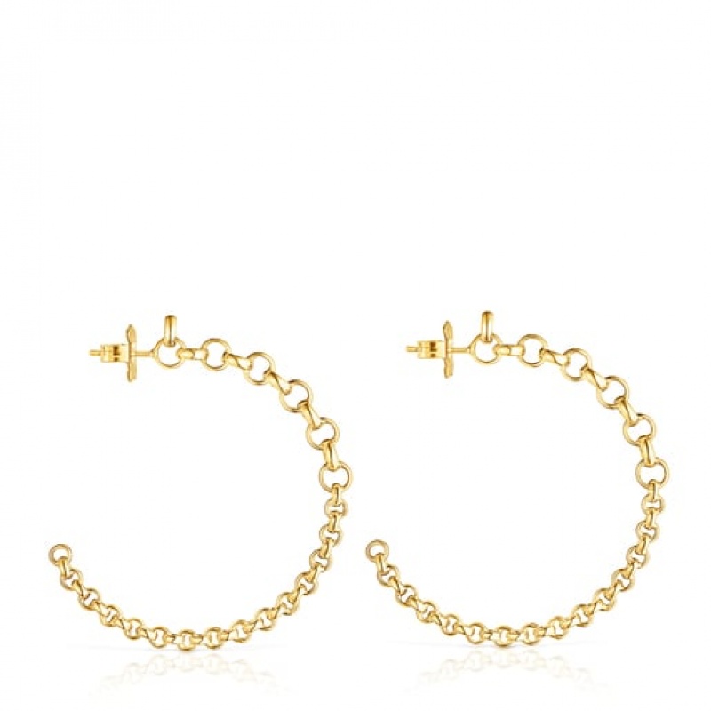 Tous Calin Hoop Women's Earrings 18k Gold | EUN705831 | Usa