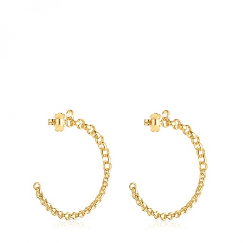 Tous Calin Hoop Women's Earrings 18k Gold | EUN705831 | Usa