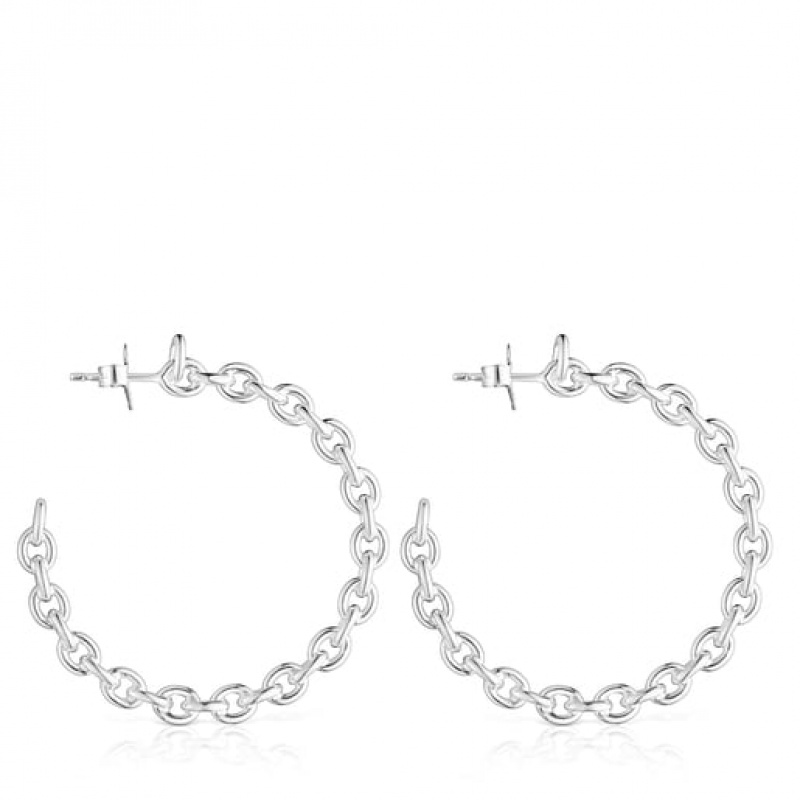 Tous Calin Hoop Women's Earrings Silver | HXK306591 | Usa