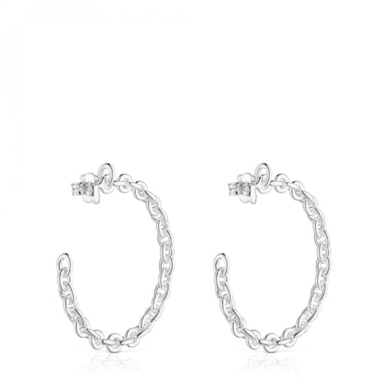 Tous Calin Hoop Women's Earrings Silver | HXK306591 | Usa