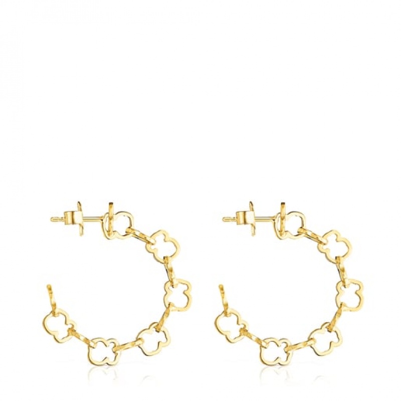 Tous Carrusel Hoop Women's Earrings 18k Gold | JEY293461 | Usa