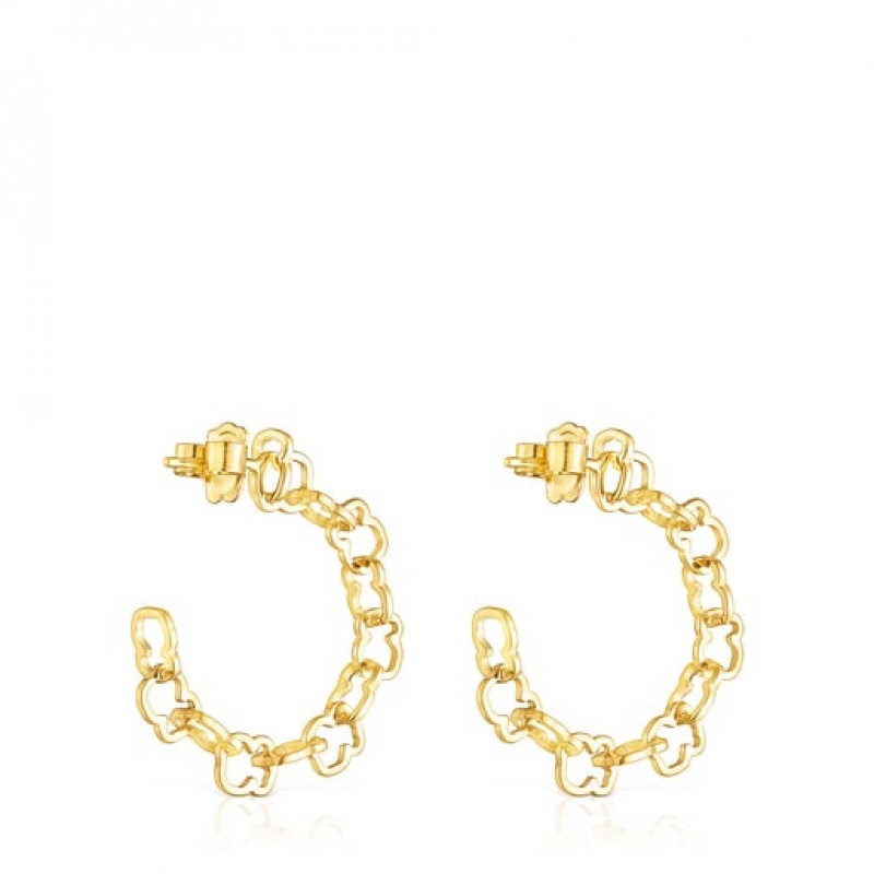 Tous Carrusel Hoop Women's Earrings 18k Gold | JEY293461 | Usa