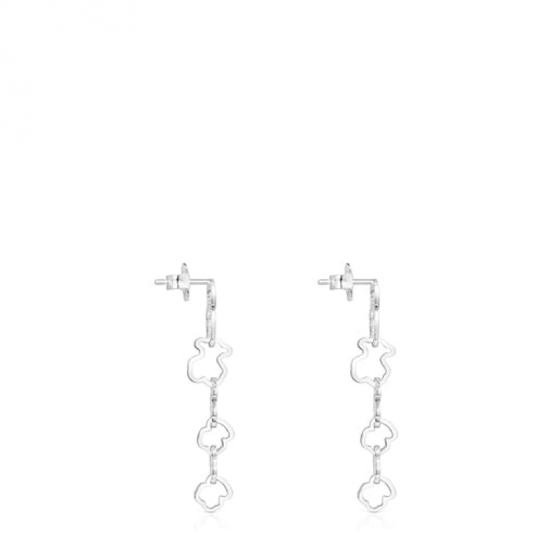 Tous Carrusel Long Women's Earrings Silver | MXR083571 | Usa