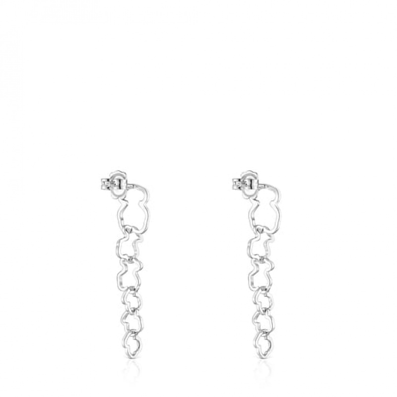 Tous Carrusel Long Women's Earrings Silver | MXR083571 | Usa