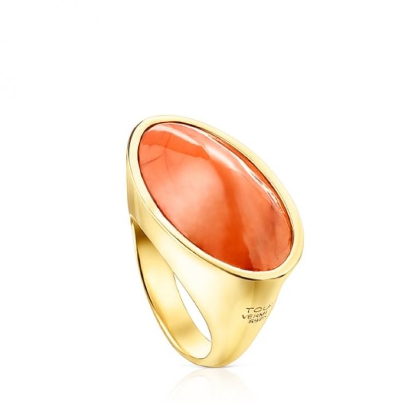 Tous Cocktail Women\'s Rings 18k Gold | NUK604793 | Usa