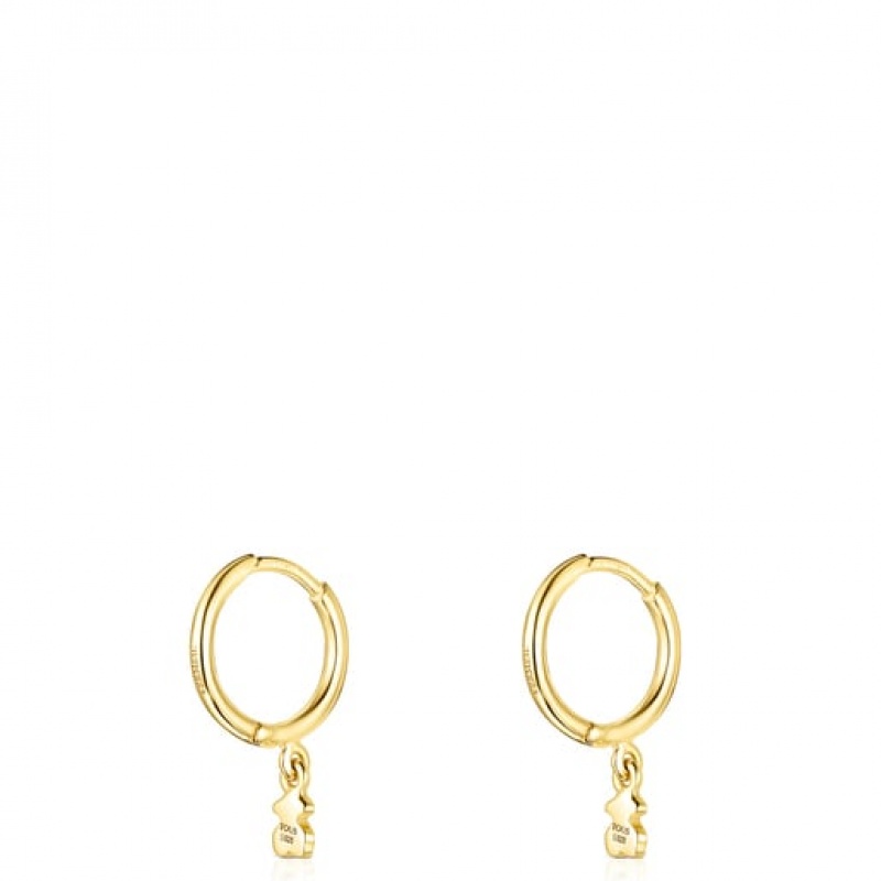 Tous Cool Joy Hoop Women's Earrings 18k Gold | YLS631205 | Usa