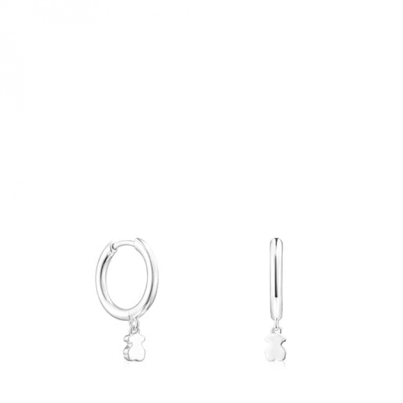 Tous Cool Joy Hoop Women\'s Earrings Silver | HIE206348 | Usa