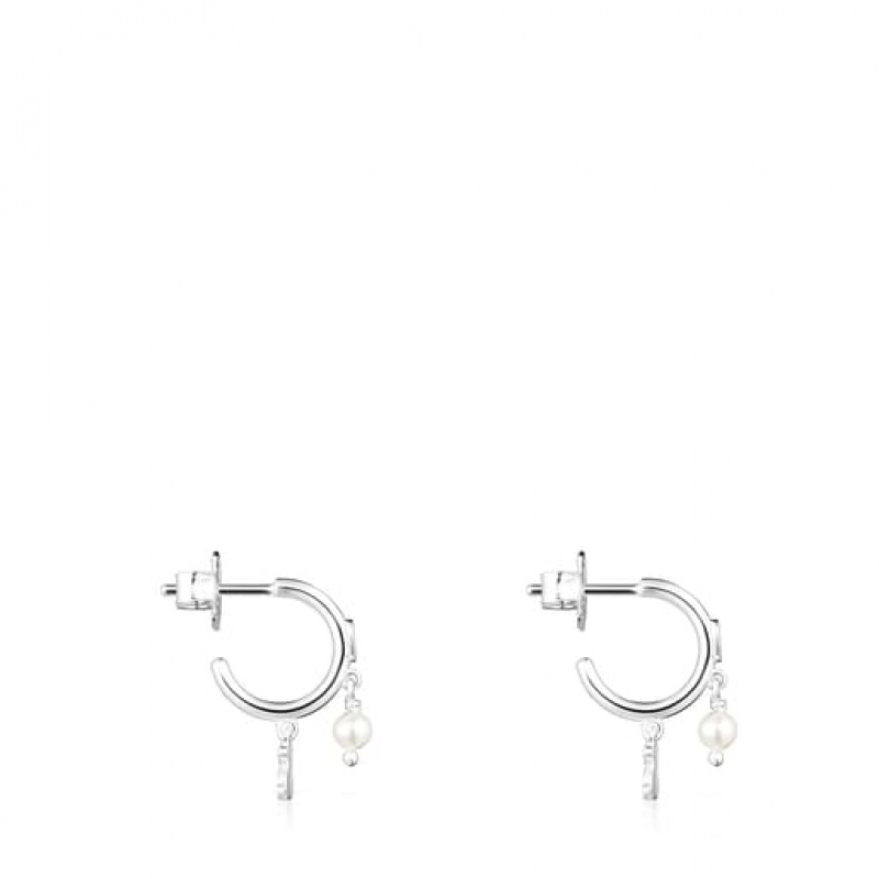 Tous Cool Joy Hoop Women's Earrings Silver | AQH108723 | Usa