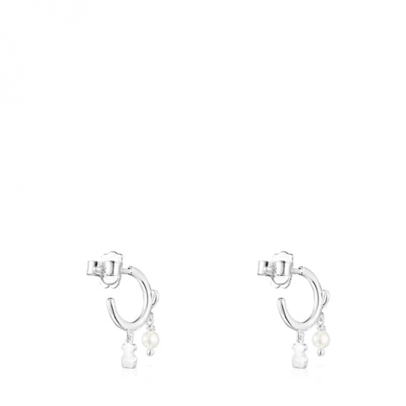 Tous Cool Joy Hoop Women's Earrings Silver | AQH108723 | Usa