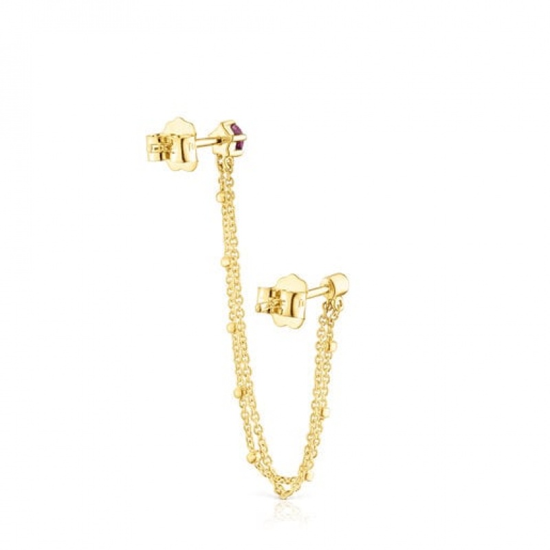 Tous Cool Joy Individual Women's Earrings 18k Gold | ANE046598 | Usa