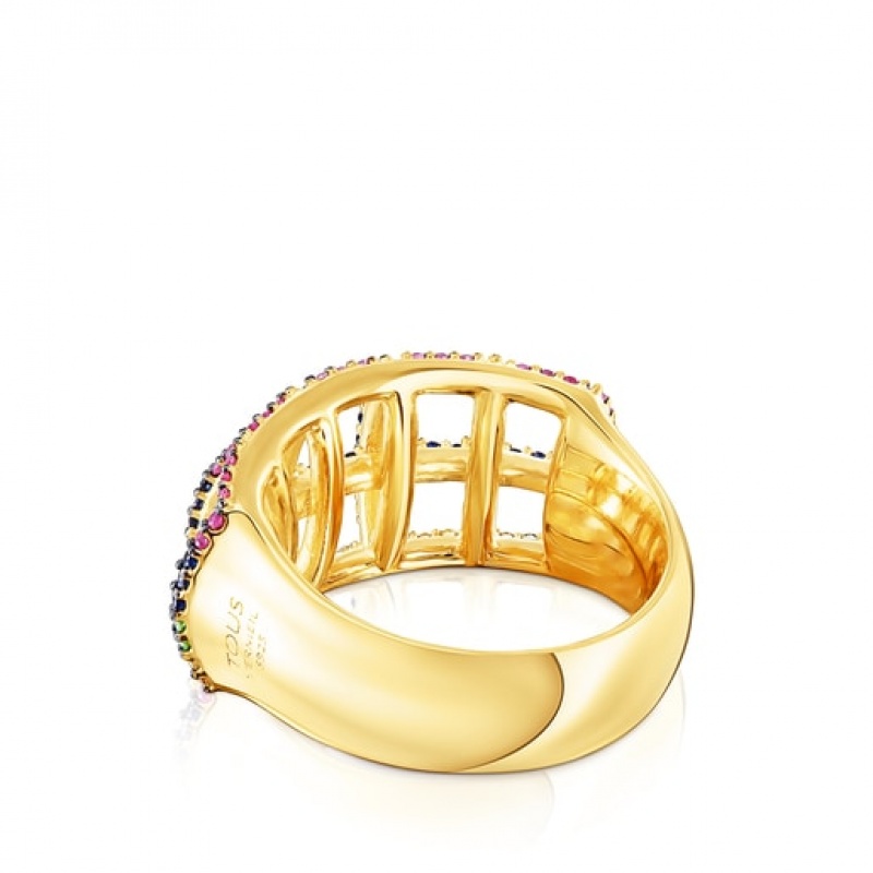 Tous Costura Medium Women's Rings 18k Gold | OXV176042 | Usa