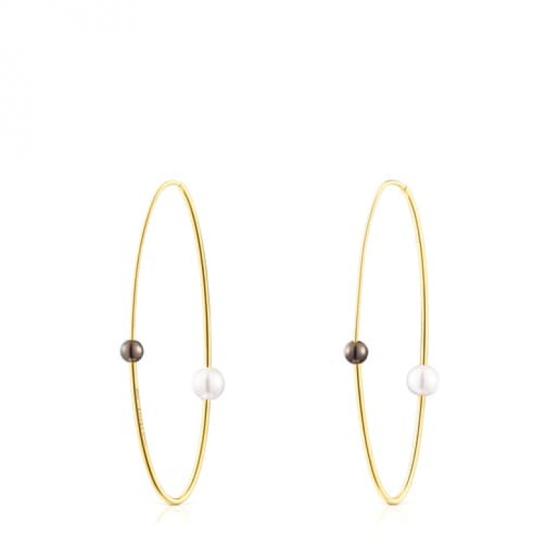 Tous Elipse Hoop Women's Earrings 18k Gold | UGR827064 | Usa