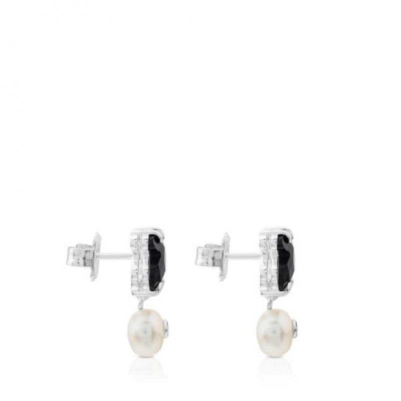 Tous Erma Pearl Women's Earrings Silver | GVA836420 | Usa