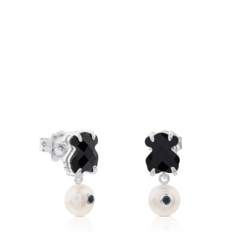 Tous Erma Pearl Women\'s Earrings Silver | GVA836420 | Usa