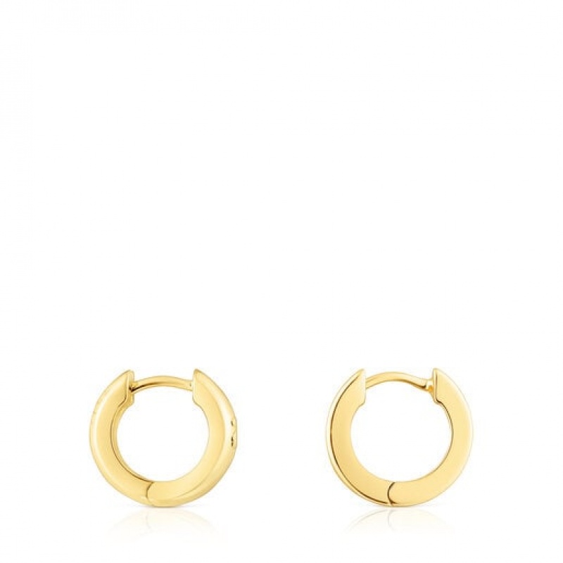 Tous Fellow Hoop Women's Earrings 18k Gold | LAT971056 | Usa