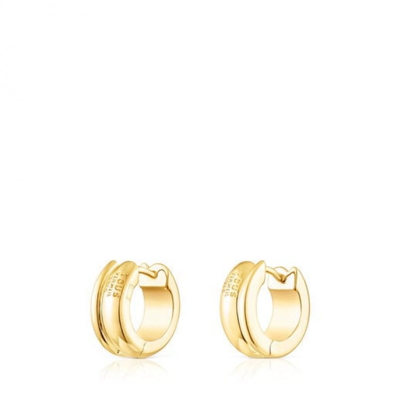 Tous Fellow Hoop Women's Earrings 18k Gold | LAT971056 | Usa