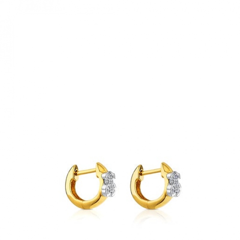 Tous Gen Hoop Women's Earrings 18k Gold | ARV908243 | Usa