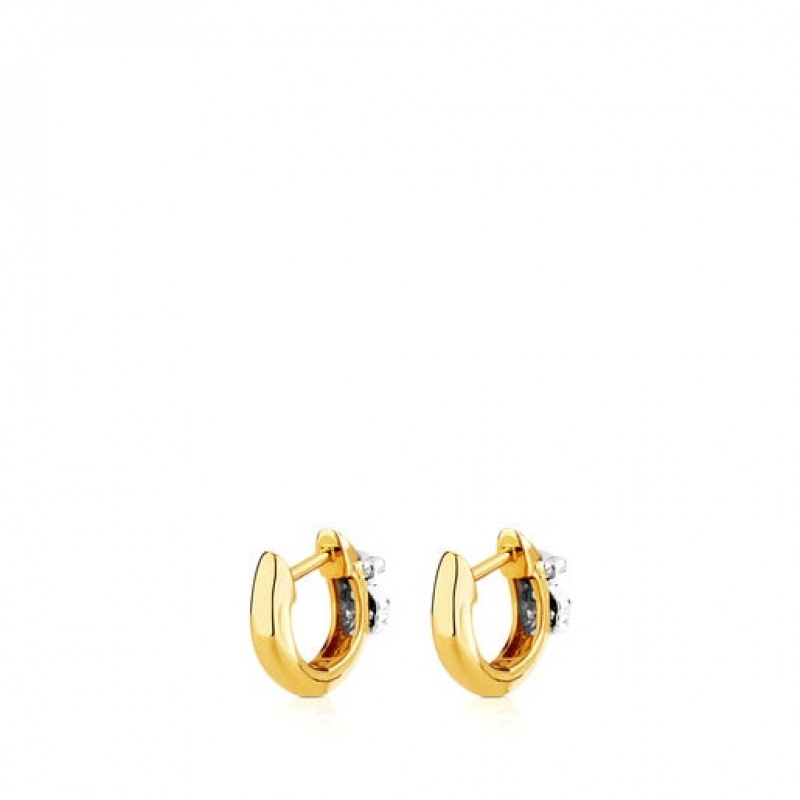 Tous Gen Hoop Women's Earrings 18k Gold | ARV908243 | Usa