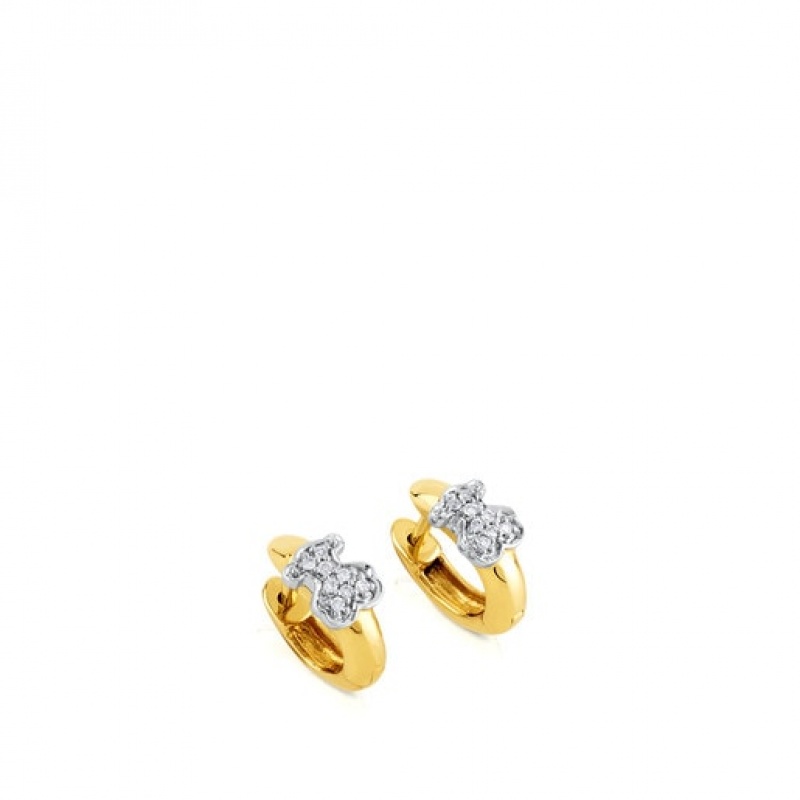 Tous Gen Hoop Women's Earrings 18k Gold | ARV908243 | Usa