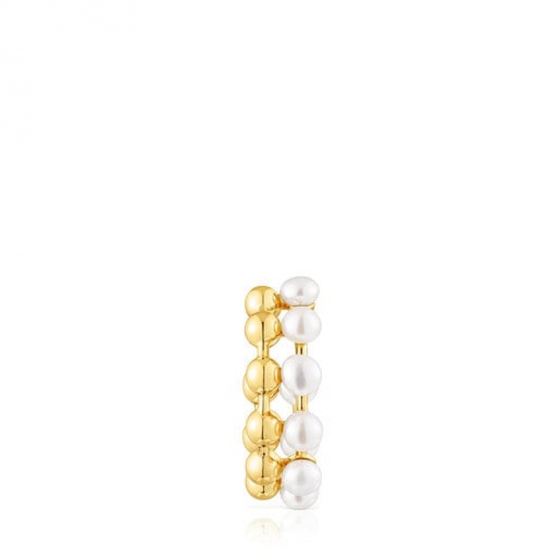 Tous Gloss Ear Cuff Women's Earrings 18k Gold | YRJ315780 | Usa