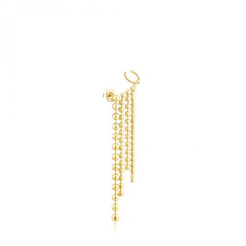 Tous Gloss Ear Cuff Women's Earrings 18k Gold | FRJ648205 | Usa