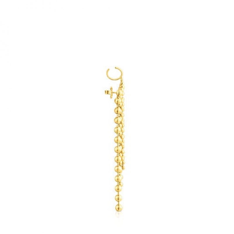 Tous Gloss Ear Cuff Women's Earrings 18k Gold | FRJ648205 | Usa