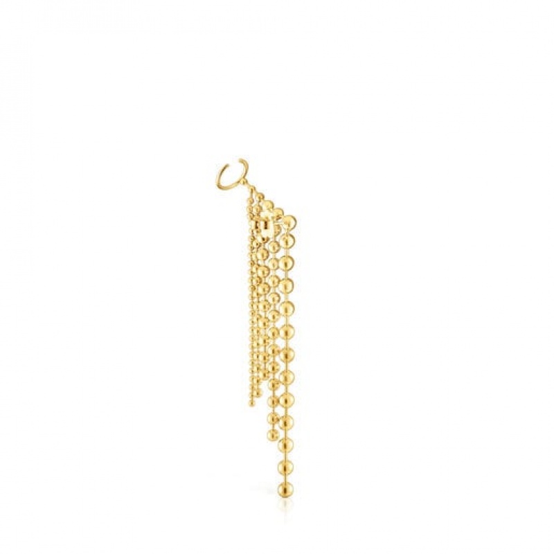 Tous Gloss Ear Cuff Women's Earrings 18k Gold | FRJ648205 | Usa