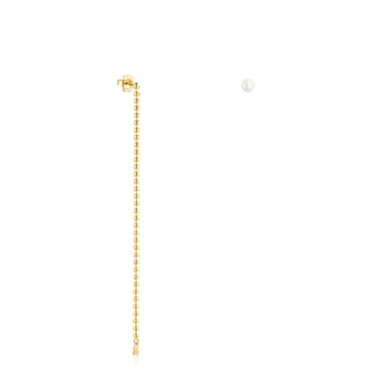 Tous Gloss Long Women\'s Earrings 18k Gold | KEL436058 | Usa