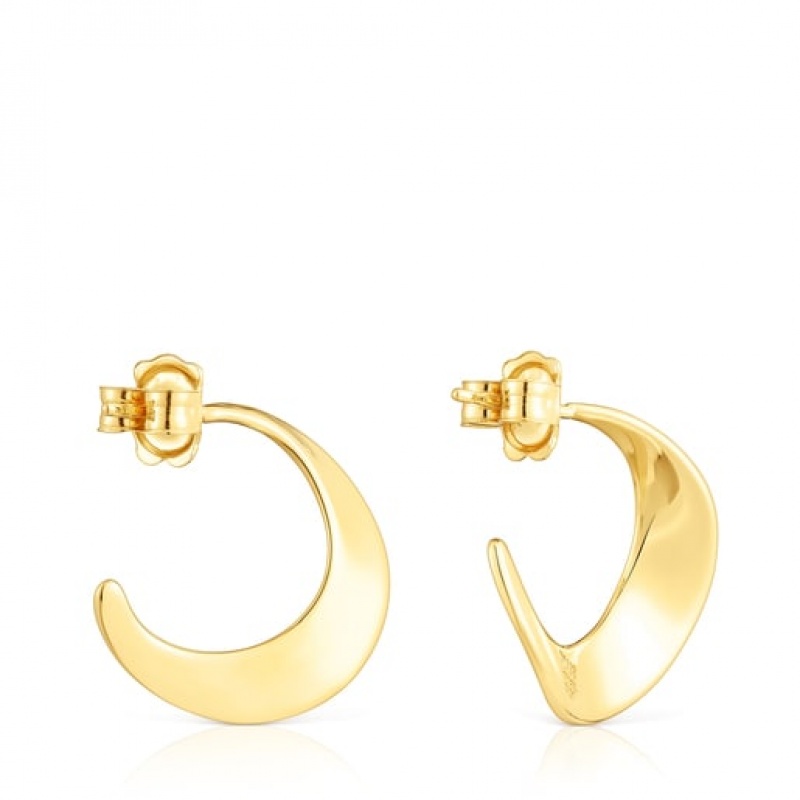 Tous Gregal Hoop Women's Earrings 18k Gold | SDZ043692 | Usa