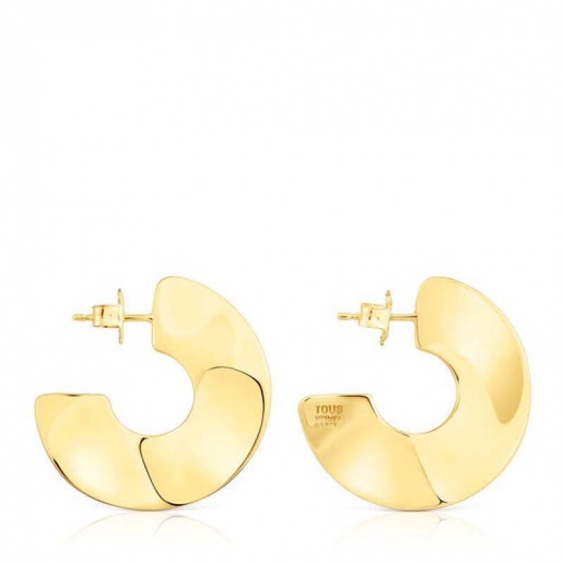 Tous Gregal Hoop Women's Earrings 18k Gold | QMN782063 | Usa