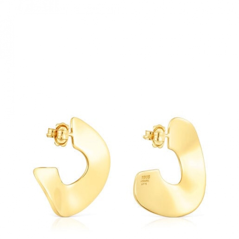 Tous Gregal Hoop Women's Earrings 18k Gold | QMN782063 | Usa